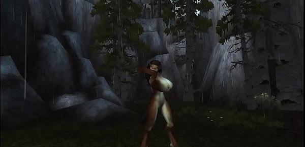  busty worgen in legion with a tail